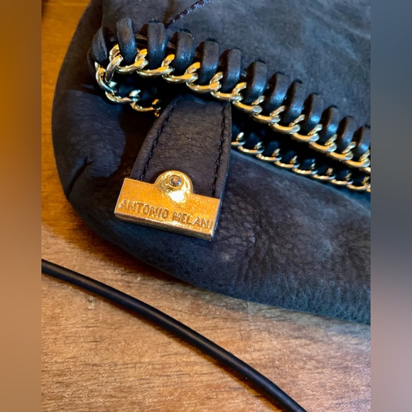 💥ANTONIO MELANI SUEDE LEATHER Fold-over Crossbody Bag💥 - Picture 2 of 16